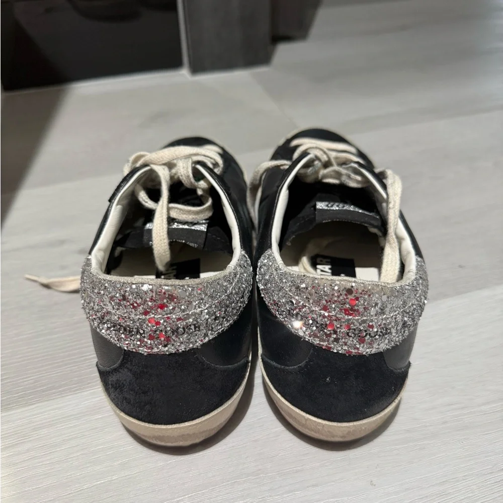 Golden Goose Black and Silver Sneakers - Picture 7 of 13